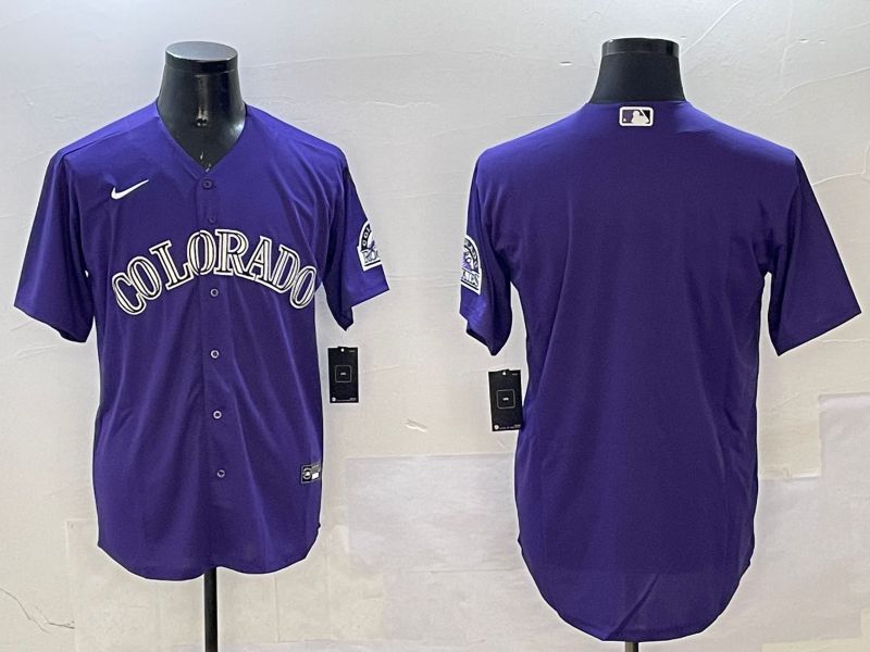Men Colorado Rockies Blank Purple Game 2025 Nike MLB Jersey style 2->colorado rockies->MLB Jersey